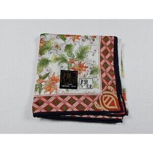 Imari Floral Cotton Handkerchief Neckerchief Bandana Scarf